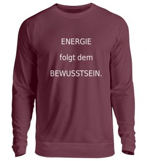 Sweater-Energie folgt d. Bewusstsein. - Unisex Pullover-839