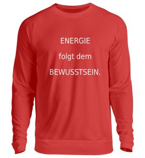 Sweater-Energie folgt d. Bewusstsein. - Unisex Pullover-1565